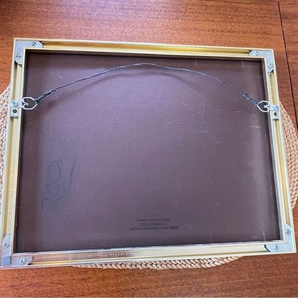 Artist Kathy Shelton Gold Framed Abstract 3D Art Piece Purple Pink Gold - Picture 8 of 16